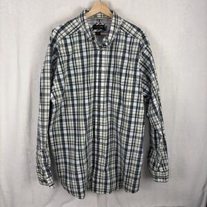 Ariat Pro Series Long Sleeve Button Down Plaid Checkered Shirt Men's Size XLT
